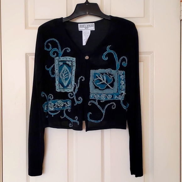 NWOT. Vintage Jessica Howard Long sleeve two pieces set maxi dress. - Picture 2 of 8